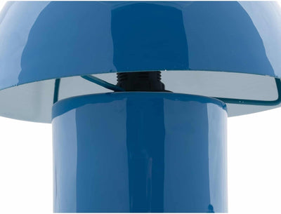 Lámpara De Mesa Oval (Azúl) Enamel Brillante De Metal