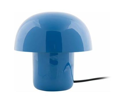 Lámpara De Mesa Oval (Azúl) Enamel Brillante De Metal