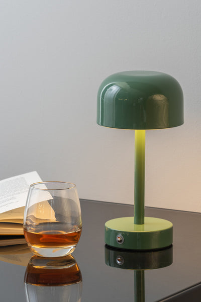 Lámpara De Mesa (Verde) De Metal