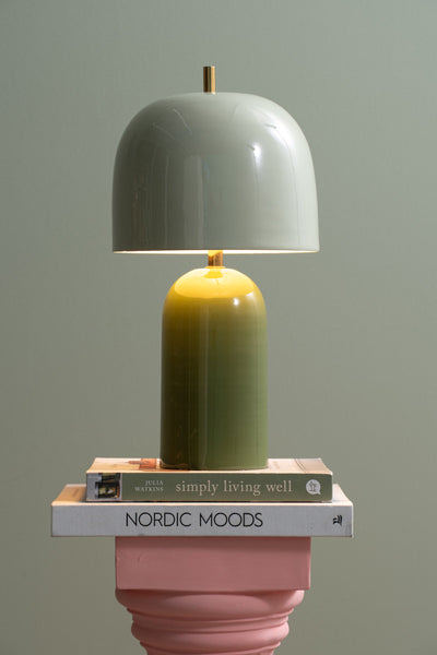 Lámpara De Mesa (Verde) Enamel De Metal