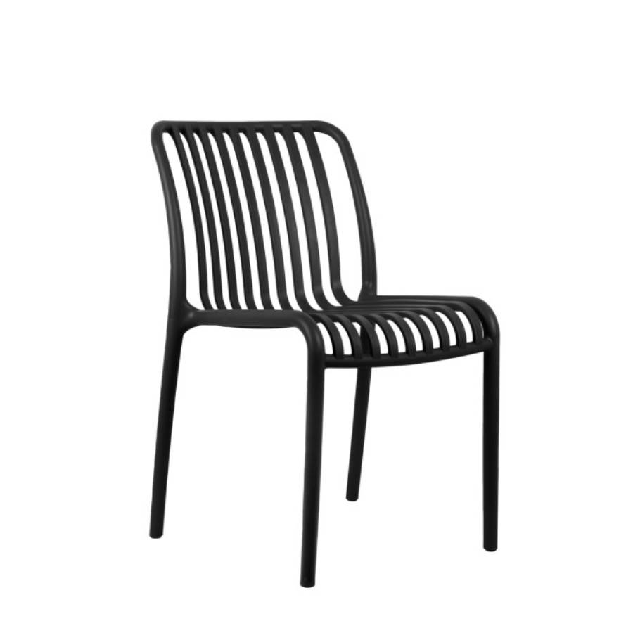 Silla De Comedor (Negro) De Plástico