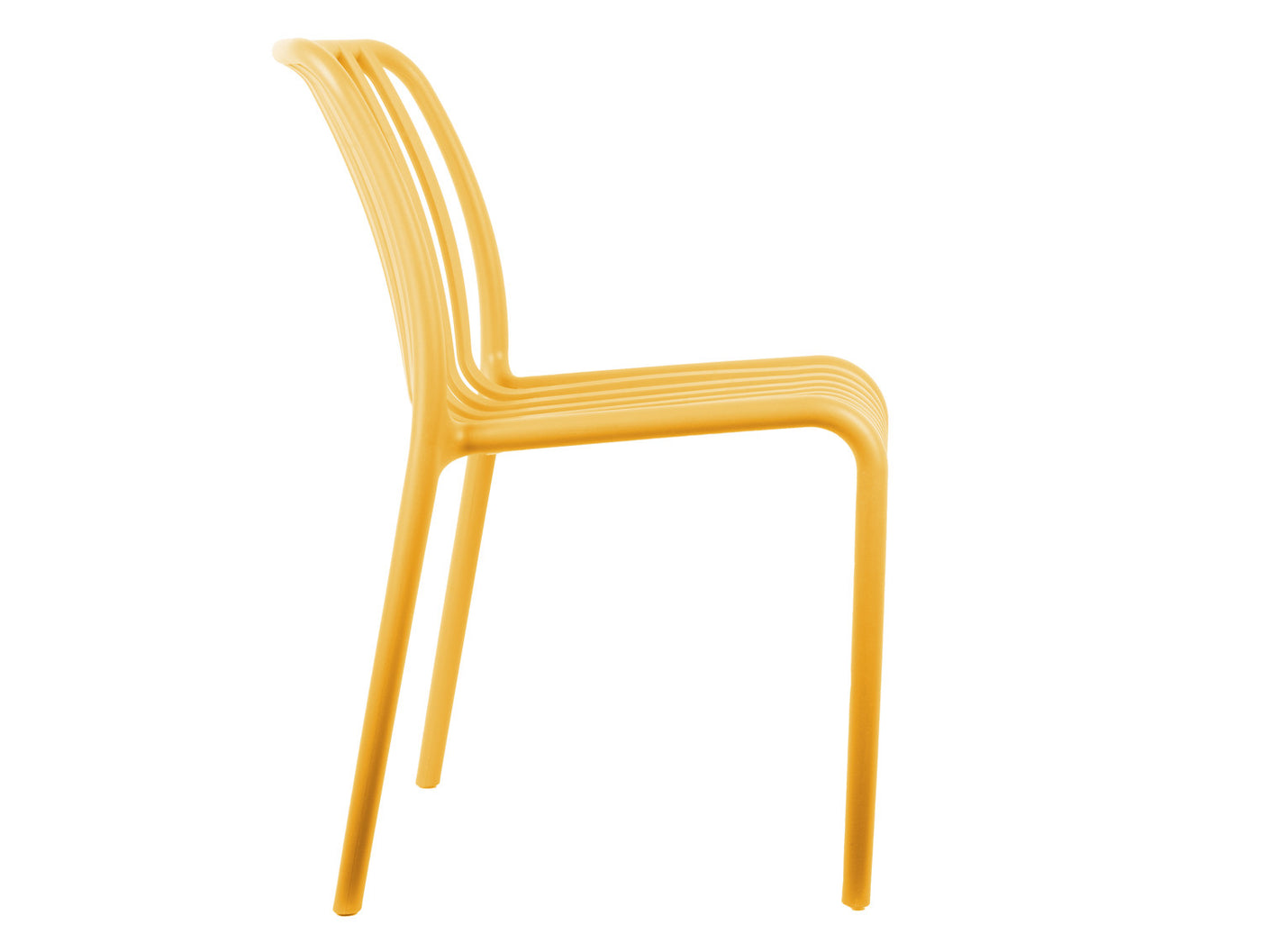 Silla De Comedor (Amarillo) De Plástico