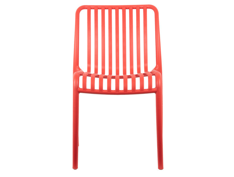 Silla De Comedor (Rojo) De Plástico
