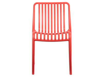 Silla De Comedor (Rojo) De Plástico
