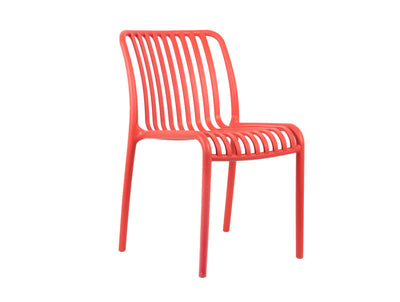 Silla De Comedor (Rojo) De Plástico