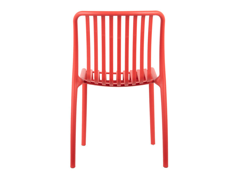 Silla De Comedor (Rojo) De Plástico