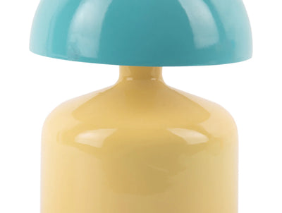 Lámpara De Mesa (Amarillo/Turquesa) Led De Metal