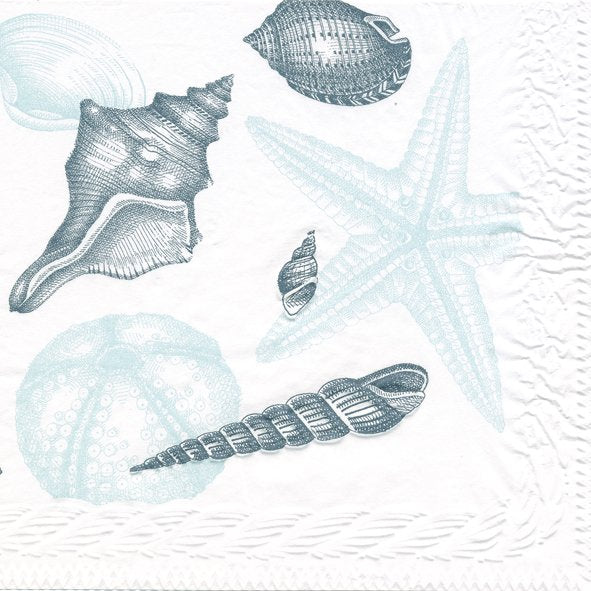 Set De 20 Servilletas (Star Fish, Seashells) De Papel