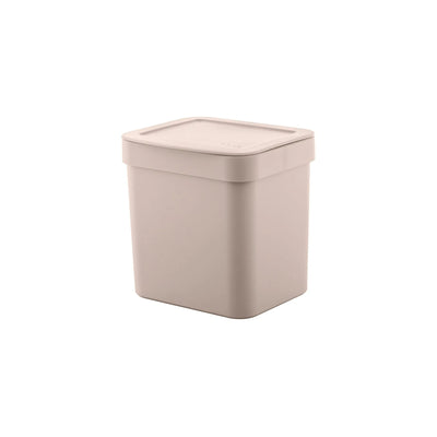 Tacho De Cocina Con Tapa 2.5 Ltrs Beige De Plástico