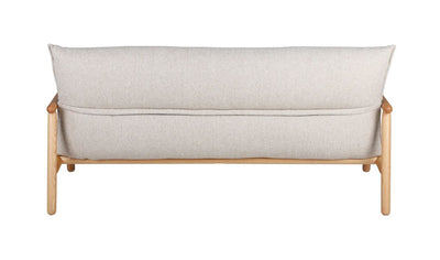 Sofá Tapizado (Beige Claro) Estructura De Madera