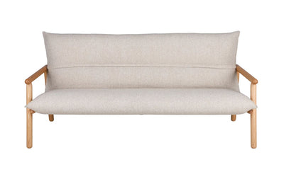 Sofá Tapizado (Beige Claro) Estructura De Madera