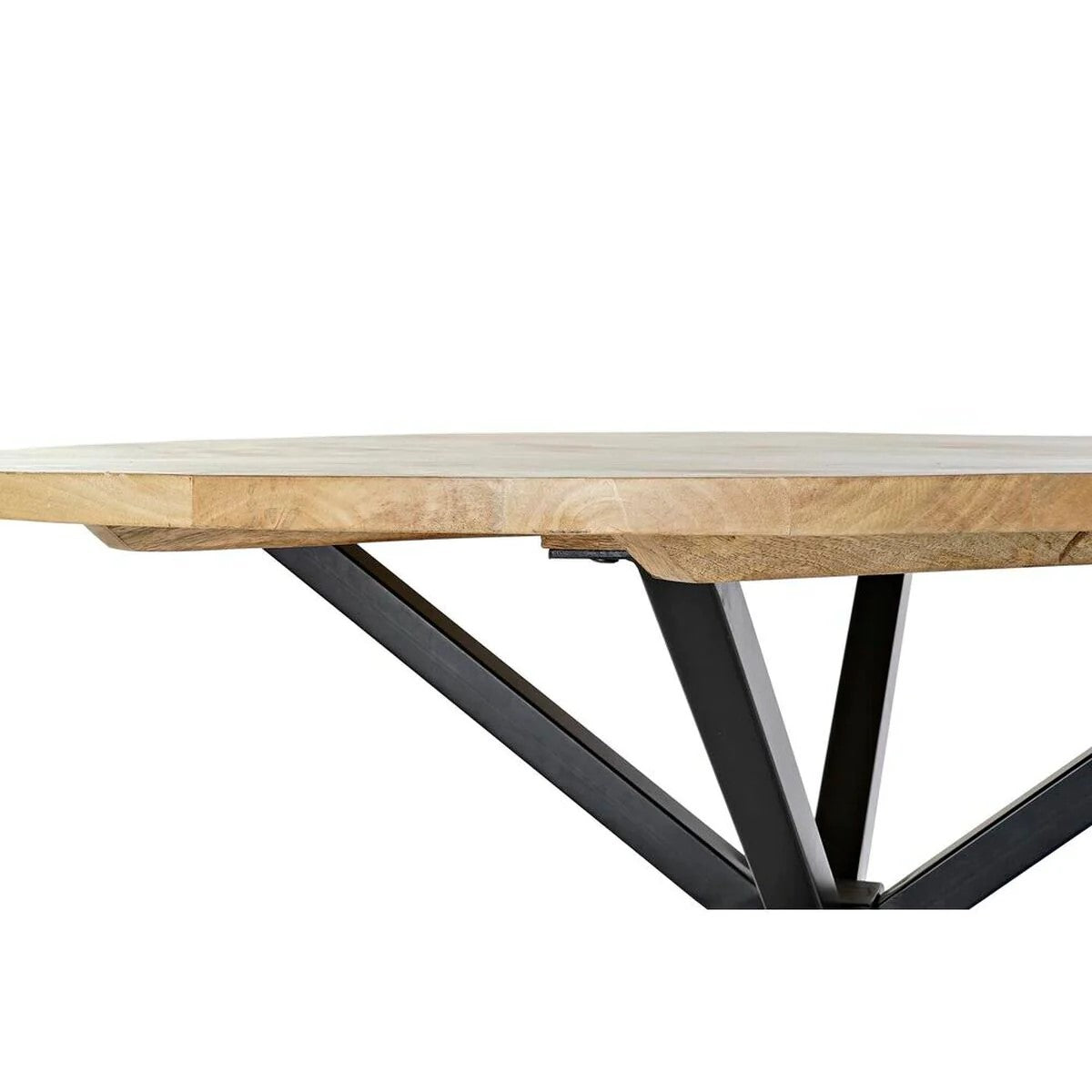 Mesa De Comedor Redonda Tablero Natural Soporte De Madera