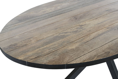 Mesa De Comedor Tablero Color Natural Estructuta De Metal