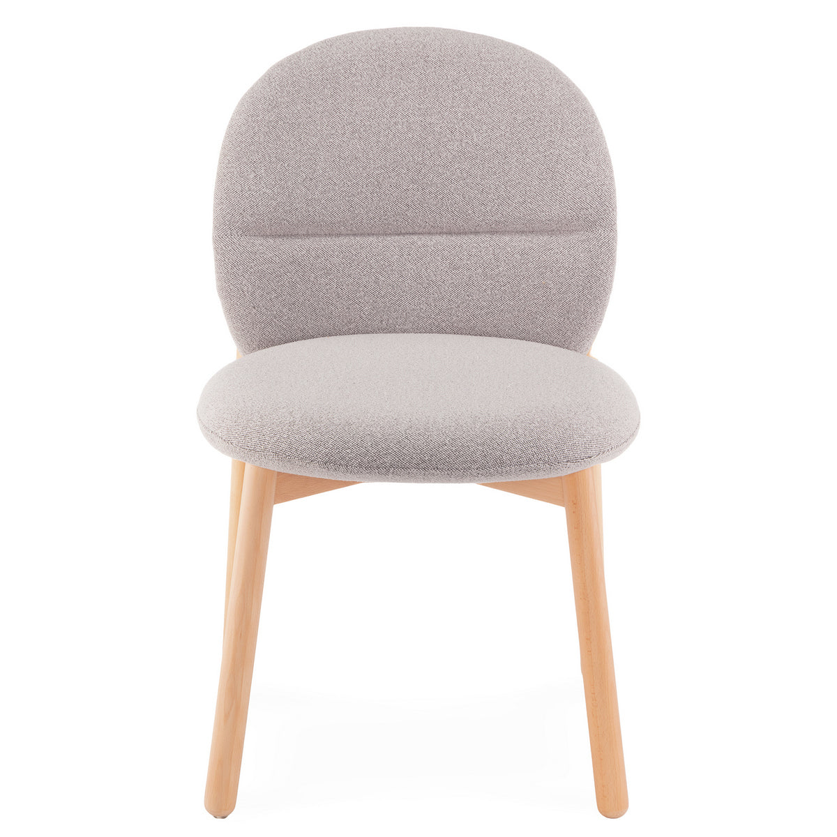 Silla Tapizada (Gris) Con Patas De Madera