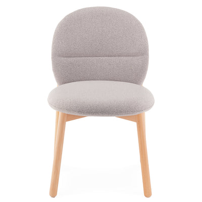 Silla Tapizada (Gris) Con Patas De Madera