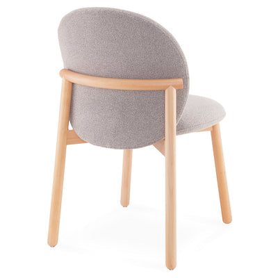 Silla Tapizada (Gris) Con Patas De Madera