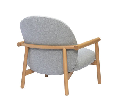 Sillón Con Brazos Tapizado (Gris) De Madera