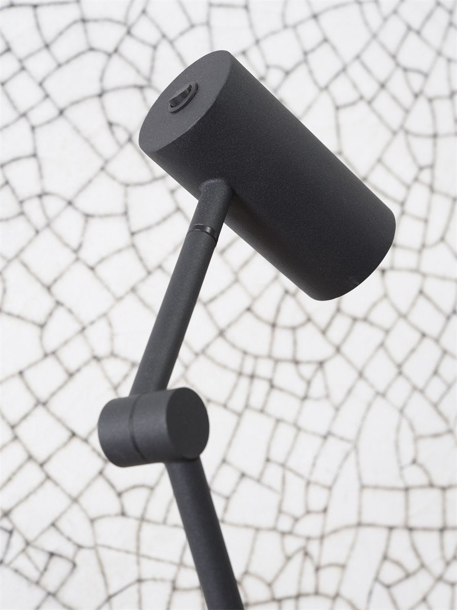 Lámpara De Mesa Led (Negra) De Metal