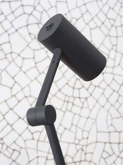 Lámpara De Mesa Led (Negra) De Metal