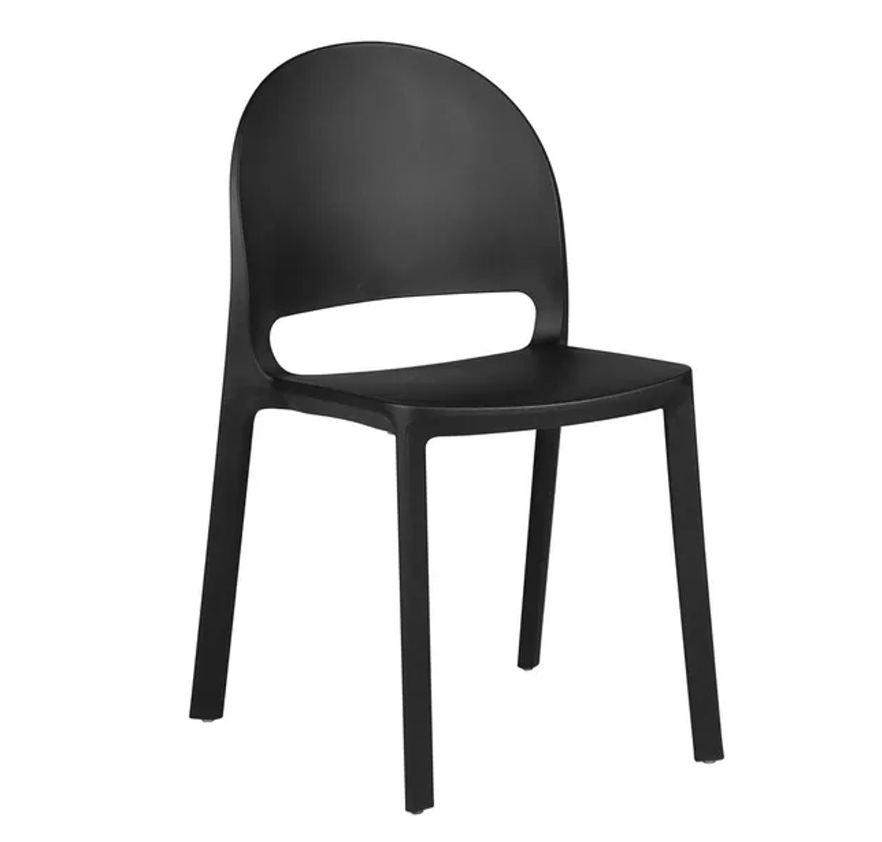 Silla Comedor (Negro) De Pvc