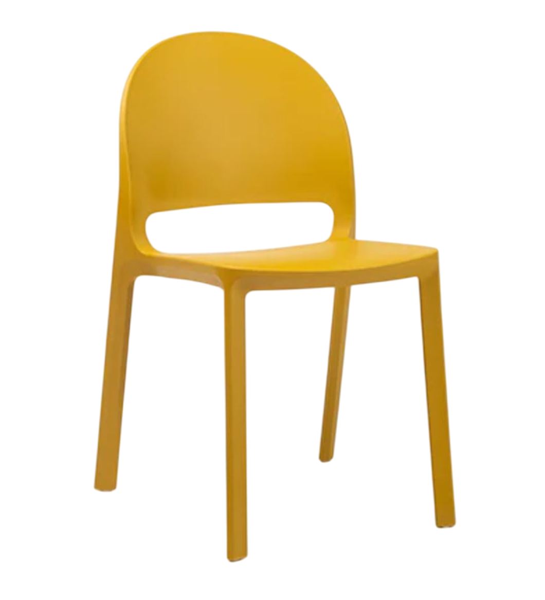 Silla Comedor (Amarillo) De Pvc