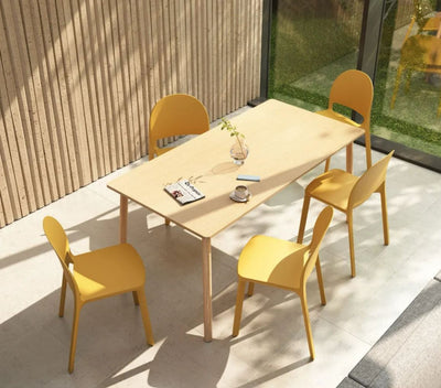 Silla Comedor (Amarillo) De Pvc