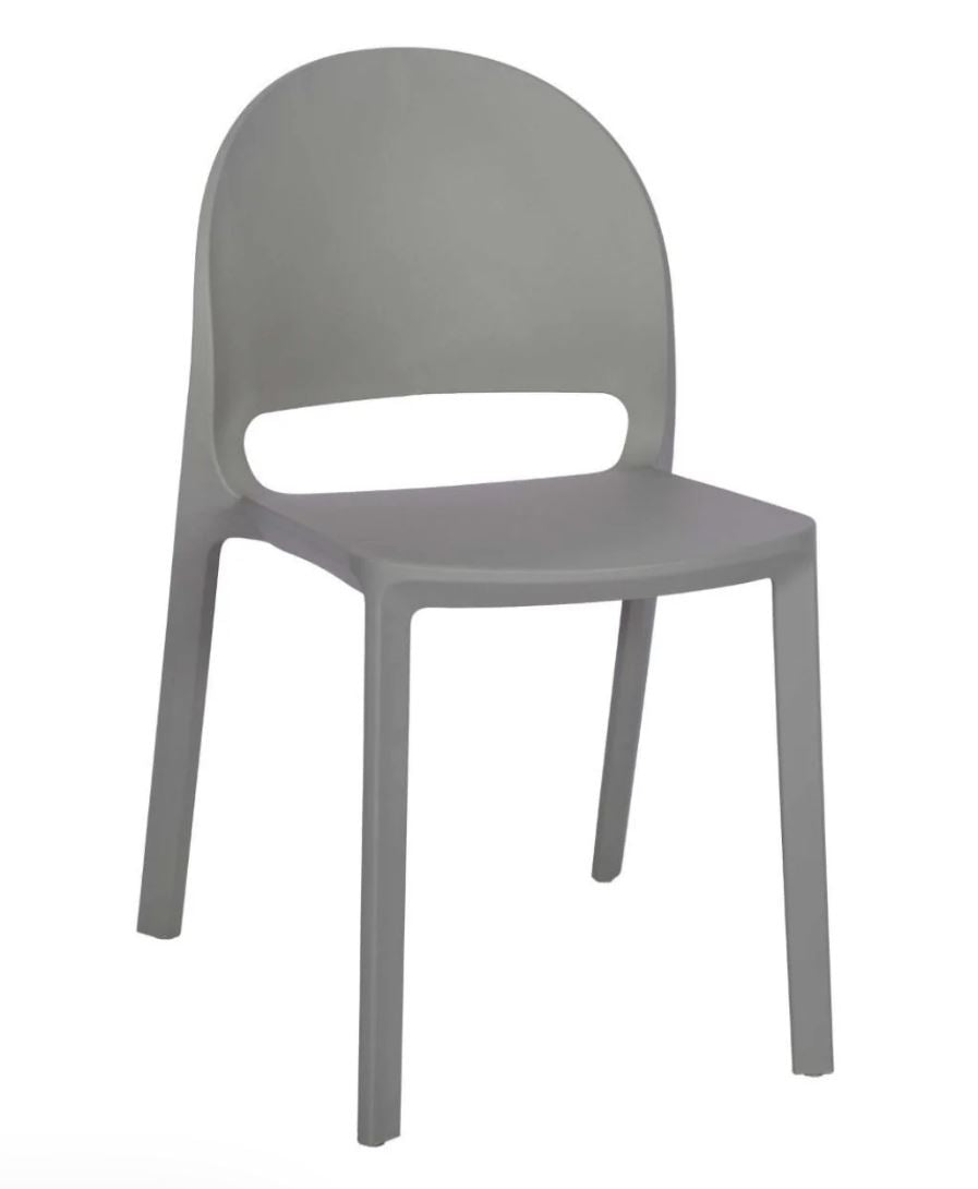 Silla Comedor (Gris) De Pvc