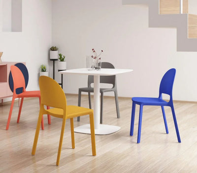 Silla Comedor (Gris) De Pvc