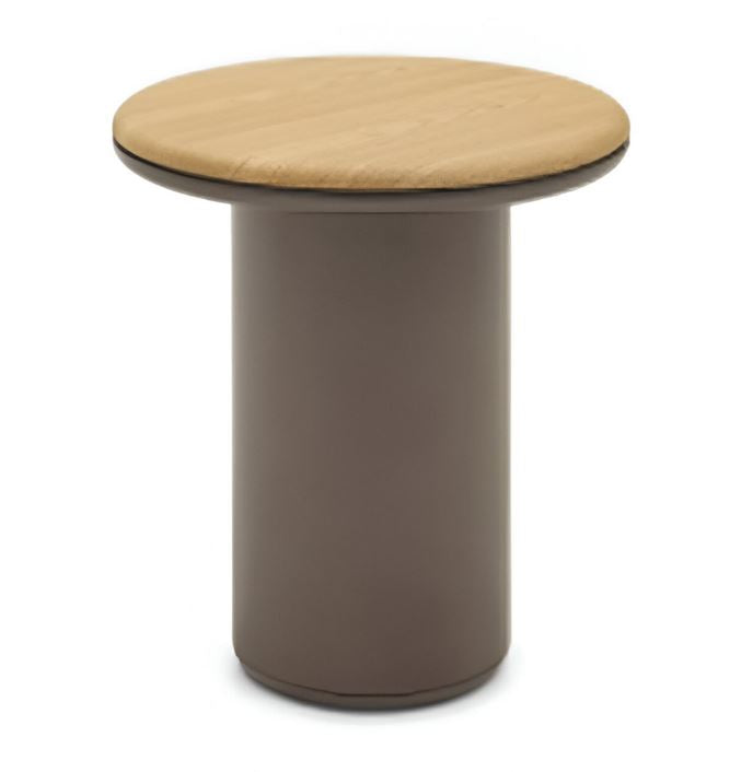 Mesa Auxiliar Tablero (Natural) Base Marrón De Madera