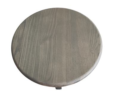 Mesa Auxiliar (Nogal) Tablero Redondo Estructura De Madera