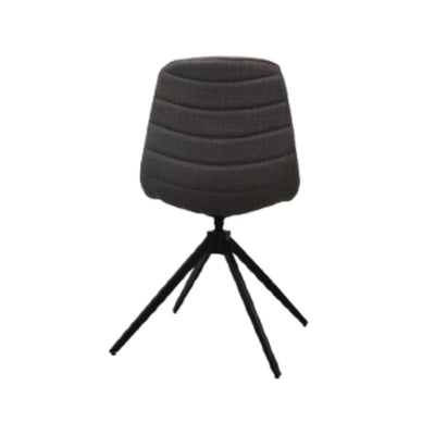 Silla De Comedor Giratoria Tapiz (Gris) Patas De Metal