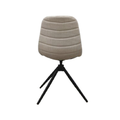 Silla De Comedor Giratoria Tapiz (Beige) Patas De Metal