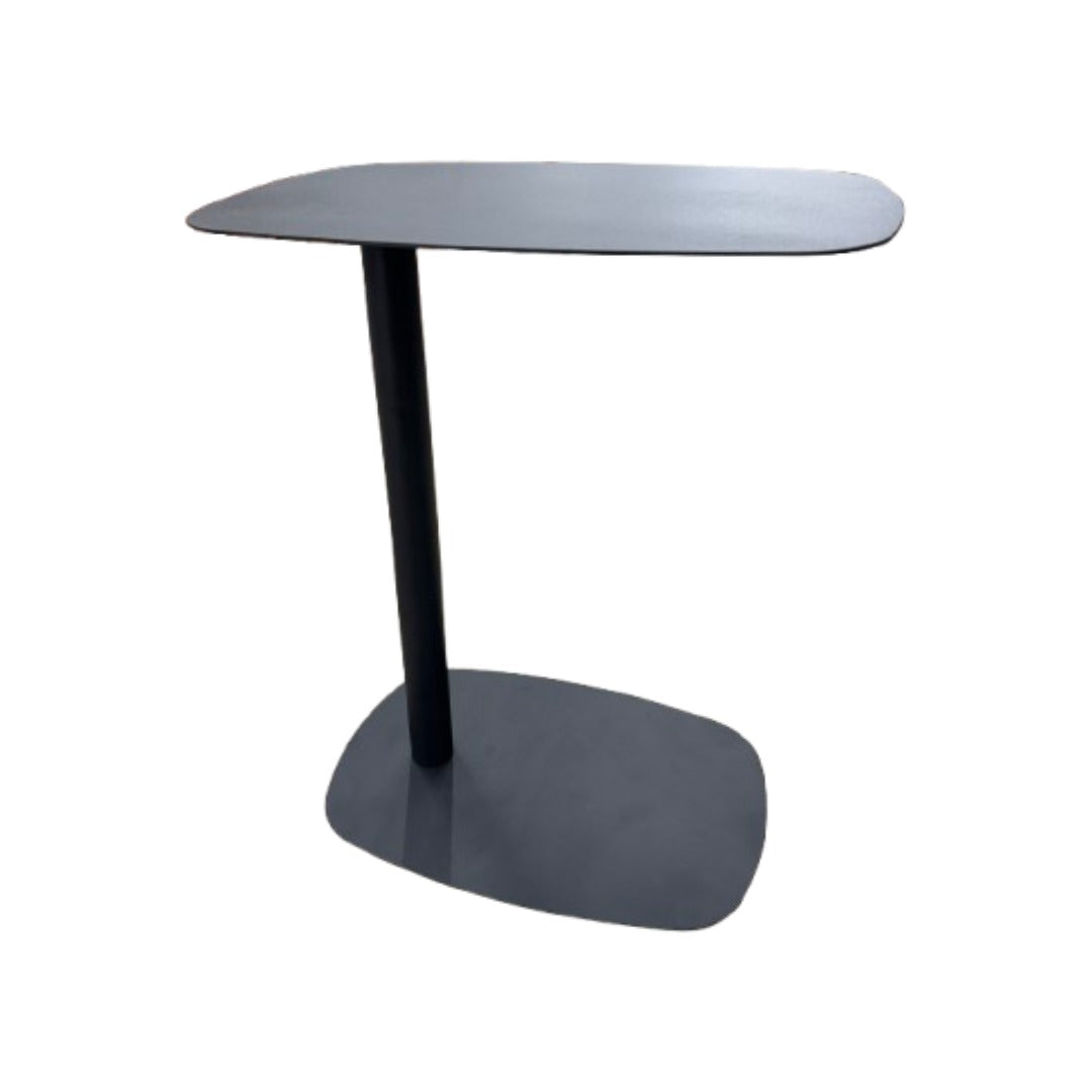Mesa Auxiliar (Negro) Tablero Rectangular Estructura De Metal