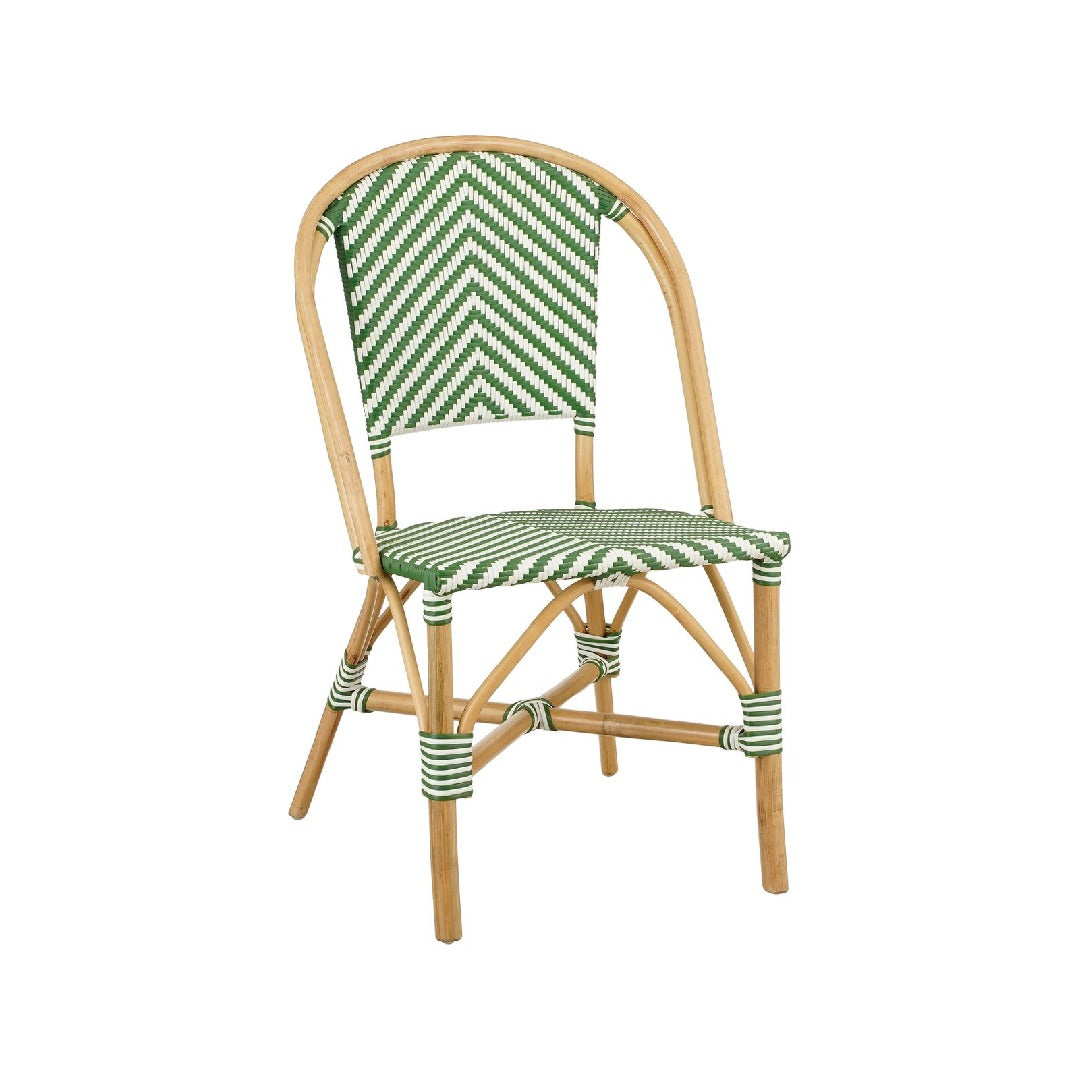 Silla De Terrazza (Verde/Blanco) De Rattán