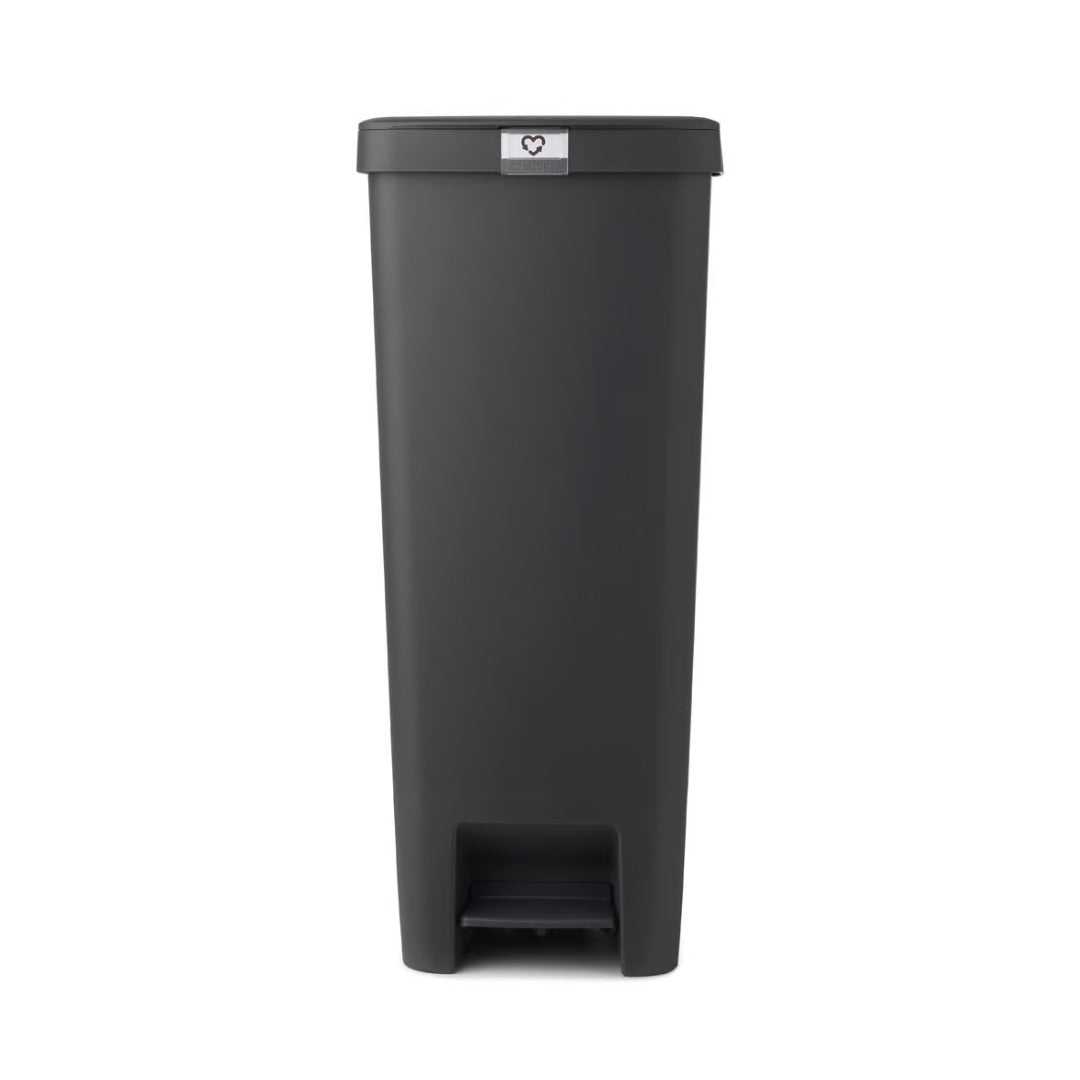 Papelera de Plástico (Gris Oscuro) 40 Ltrs Con Pedal