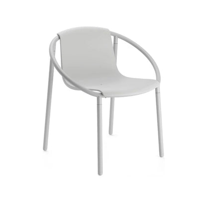 Silla Para Exteriores Mdf (Gris) Y Estructura De Metal