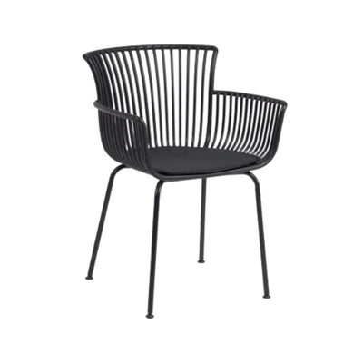 Silla Para Exterior PVC (negro) Estructura de Metal