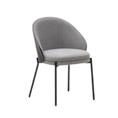 Silla Tapizada (Gris Claro) Respaldar Enchapado Madera (2 en stock)
