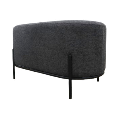 Banqueta Tapizada (Gris Oscuro) Con Patas De Metal