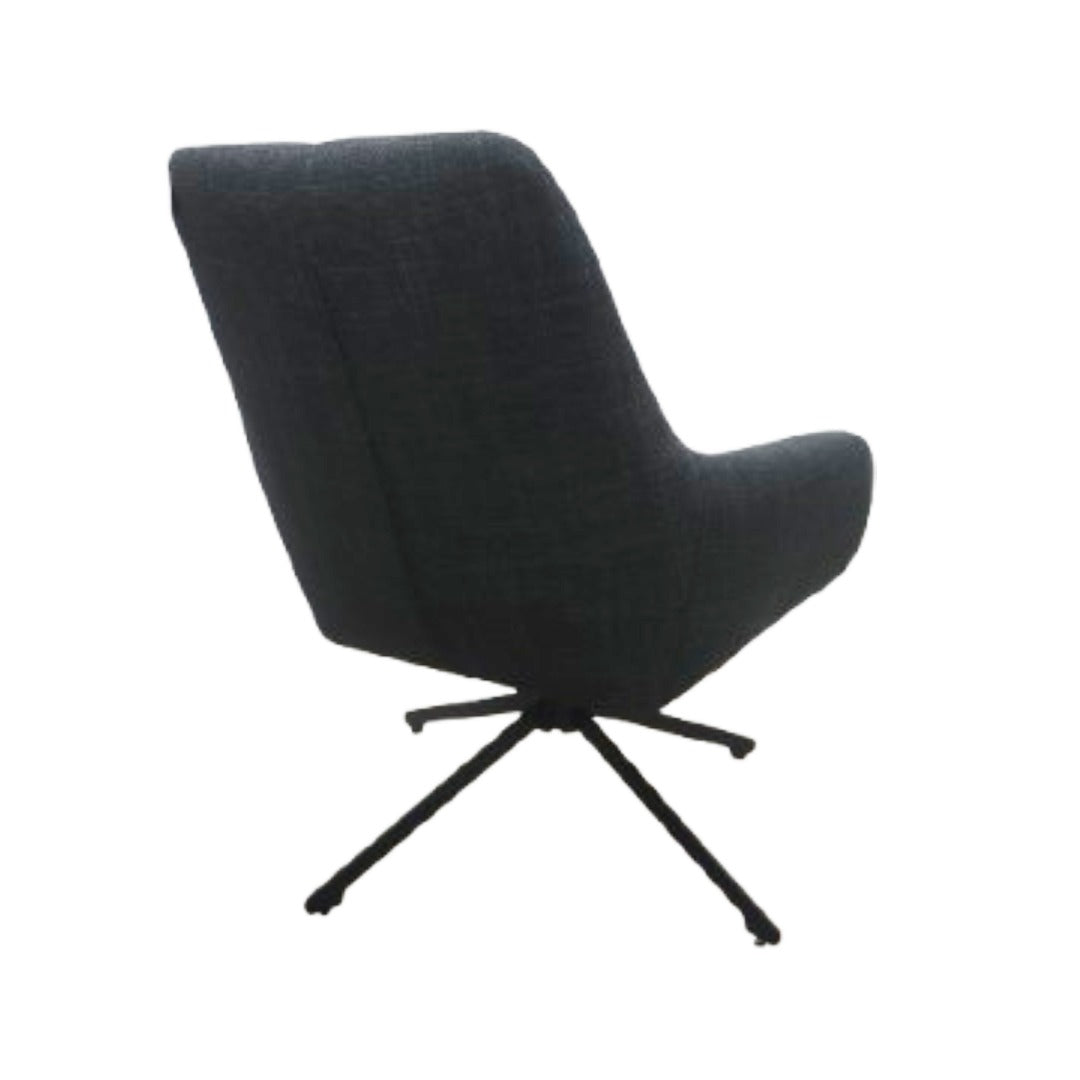 Silla Giratoria Tapiz (Gris Oscuro) Estructura De Metal