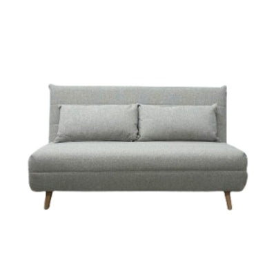 Sofá Cama 2 Cps Tapiz (Gris Claro) Con Patas De Madera