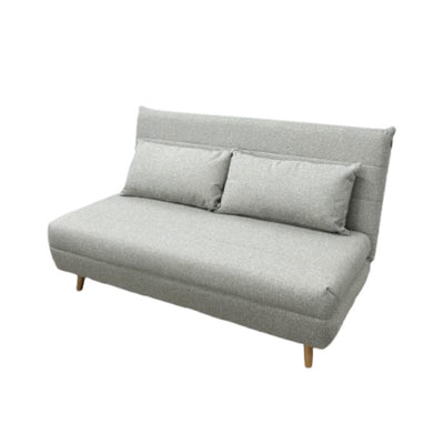 Sofá Cama 2 Cps Tapiz (Gris Claro) Con Patas De Madera