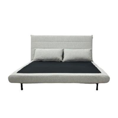 Sofá Cama 2 Cps Tapiz (Gris Claro) Con Patas De Madera