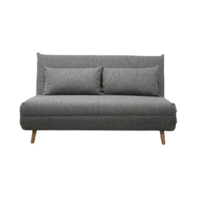 Sofá Cama 2 Cps Tapiz (Gris) Con Patas De Madera