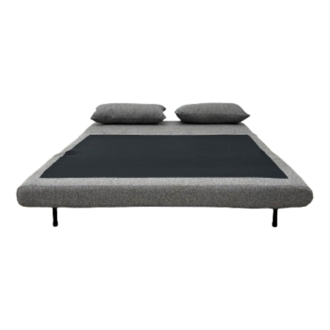 Sofá Cama 2 Cps Tapiz (Gris) Con Patas De Madera
