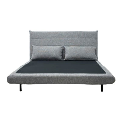 Sofá Cama 2 Cps Tapiz (Gris) Con Patas De Madera