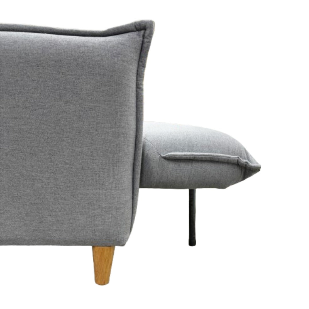 Sofá Cama Tapiz (Gris Claro) Con Compartimento Estructura De Madera