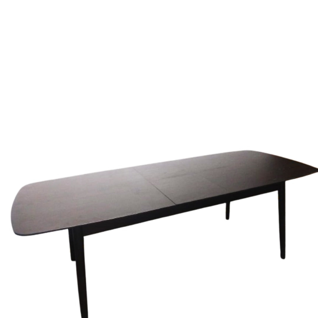 Mesa De Comedor Rectangular (Negro/Marrón oscuro) De Madera