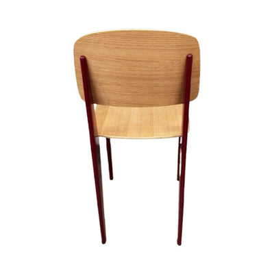 Silla De Comedor Espalda y Asiento De Madera Estructura De Metal