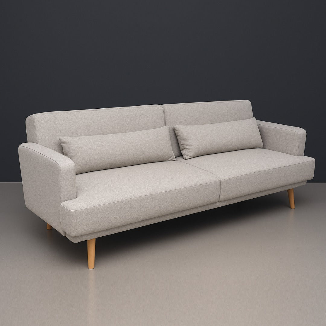 Sofá Cama Tapiz (Beige) Estructura De Madera
